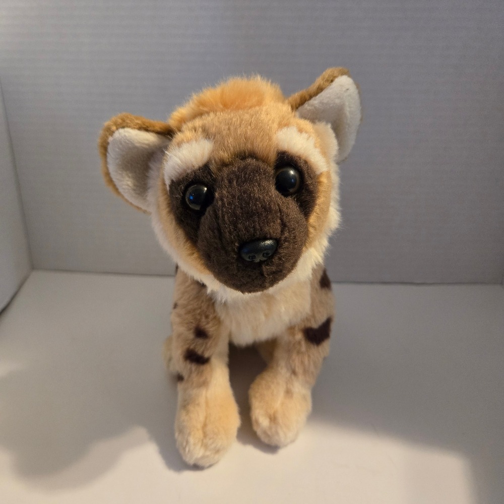 Rare SOS Save Our Space Plush 9" Baby Hyena Spotted Stuffed Animal Wild Dog